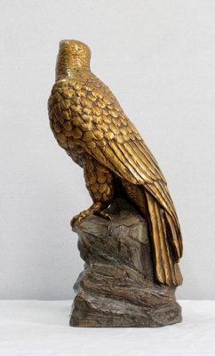 P. Balestra, Raptor on Rock, Early 20th-Century, Plaster-RVK-1076108