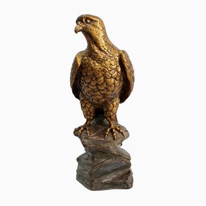 P. Balestra, Raptor on Rock, Early 20th-Century, Plaster-RVK-1076108