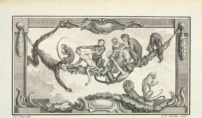 P.F. Tardieu, Monkies, Etching, 1771-ZCI-2029855