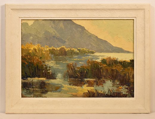 P. Genet, Landscape, Early 20th-Century, Oil on Canvas, Framed-YVI-1167982