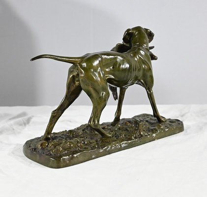 P.J Mêne, Braque au Canard, Mid-19th Century, Bronze-RVK-1793538