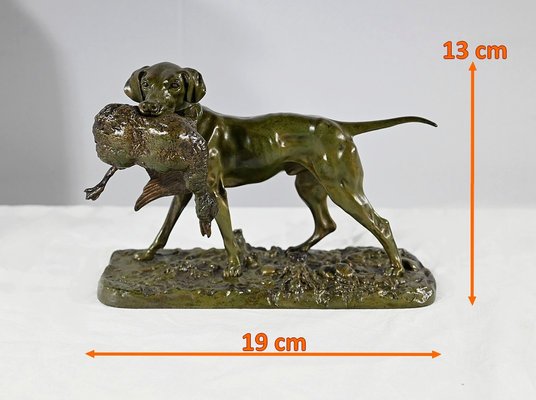 P.J Mêne, Braque au Canard, Mid-19th Century, Bronze-RVK-1793538