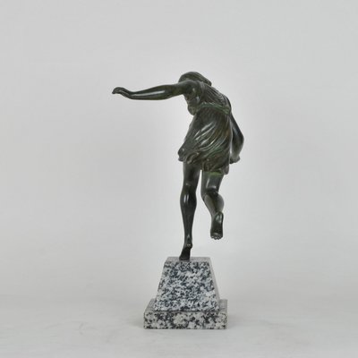 P Le Faguays, Art Deco Woman with Ball, 20th Century, Bronze-SYQ-1363710