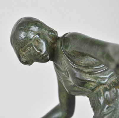 P Le Faguays, Art Deco Woman with Ball, 20th Century, Bronze-SYQ-1363710