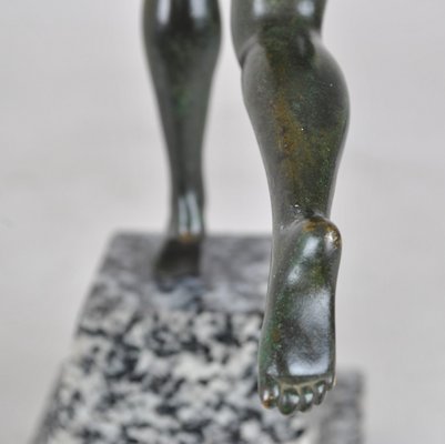 P Le Faguays, Art Deco Woman with Ball, 20th Century, Bronze-SYQ-1363710