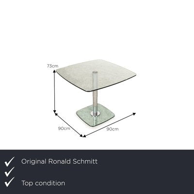 P430 Triplex Glass Coffee Table in Silver from Ronald Schmitt-RQW-2021993