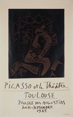 Pablo PICASSO (after) - Head of Histrion, linocut-KHH-542500