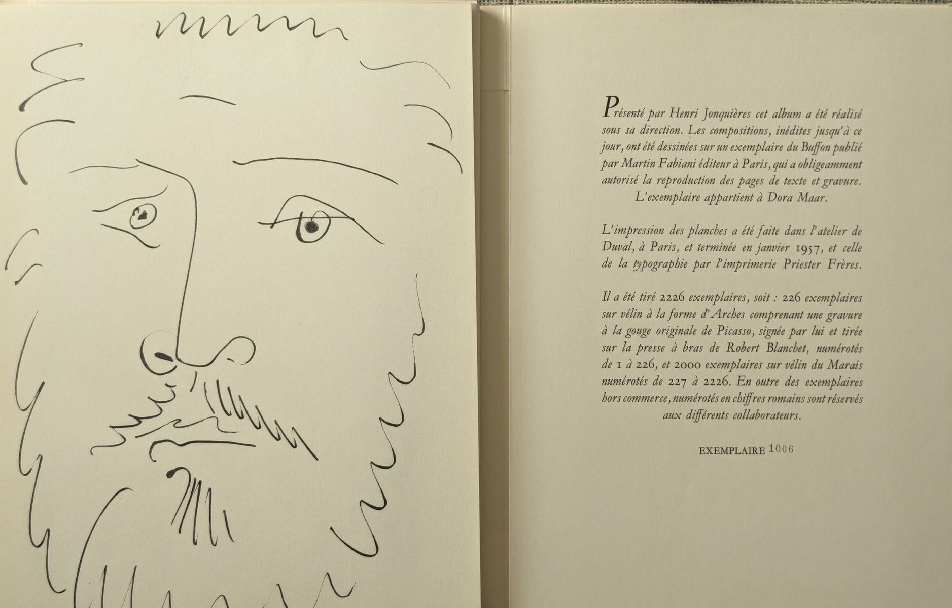 Pablo Picasso, Bearded Man, Original Lithograph, 1957