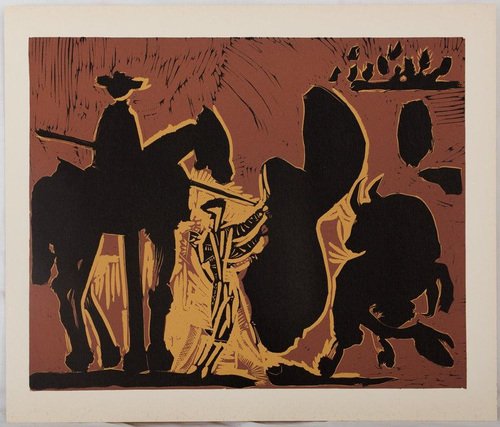 Pablo Picasso, Corrida: Bullfighter Facing the Bull, 1962, Lithograph