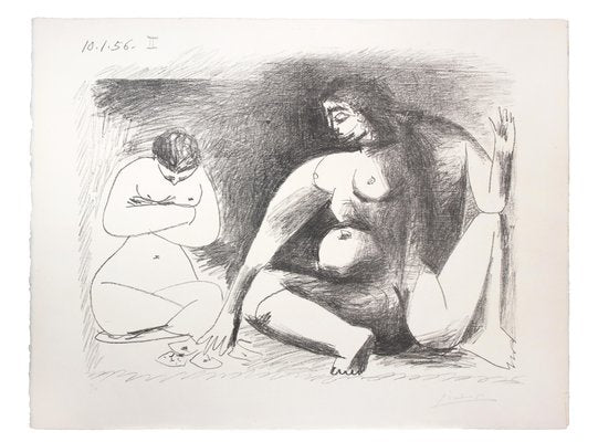 Pablo Picasso, Deux Femmes Accroupies, Lithograph, 1956-ZCI-2042291