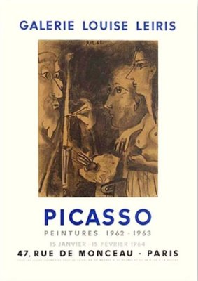 Pablo Picasso, Galerie Louise Leiris Exhibition Poster, 1962/1963, Lithograph on Vellum Paper-NRC-1396886