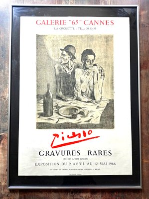 Pablo Picasso, Gravures, Cannes, 1965, Lithographic Poster, Framed-NRC-1394957