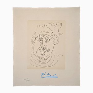 Pablo Picasso, Head of a Man with Goatee, Hand-Signed Etching, 1970-NRC-1785714