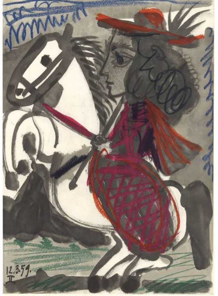 Pablo Picasso, Jacqueline Riding Horse from Toros y Toreros, Original Lithograph, 1961