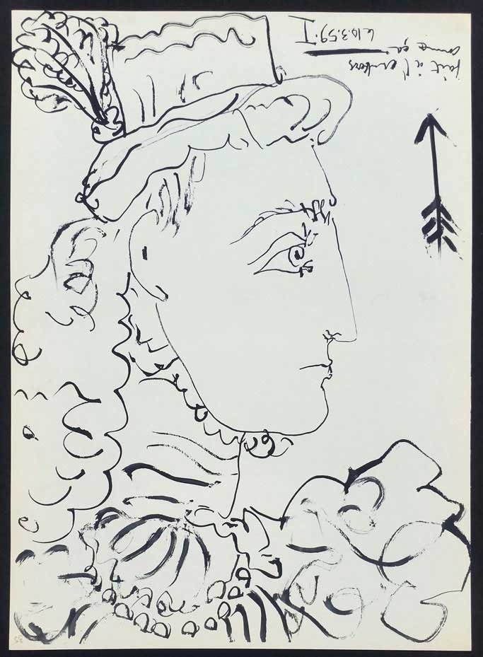 Pablo Picasso, Jacqueline's Portraits, 1st Edition in Toros y Toreros, 1961, Original Lithographs, Set of 2