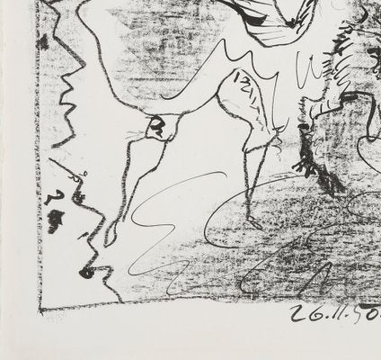 Pablo Picasso, La Pique, 1950, Original Signed and Limited Lithograph-QFT-1421754