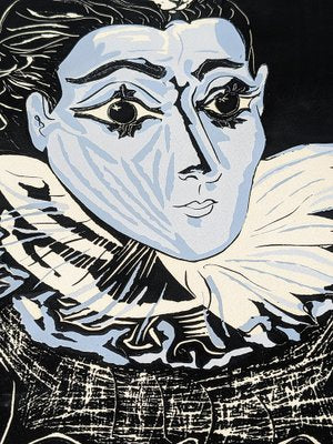 Pablo Picasso, Lady with a Collar, Original Linocut in Six Colours, 1963-NRC-1700932