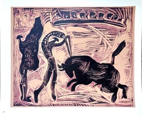 Pablo Picasso, Les Banderilles, Original Linocut, 1962-NRC-1384645