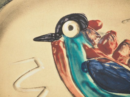 Pablo Picasso, Madoura Ceramic, Colorful Bird, Lithograph-KHH-2039249