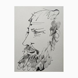 Pablo Picasso, Man Left Profile, Original Lithograph, 1957-NRC-1787707