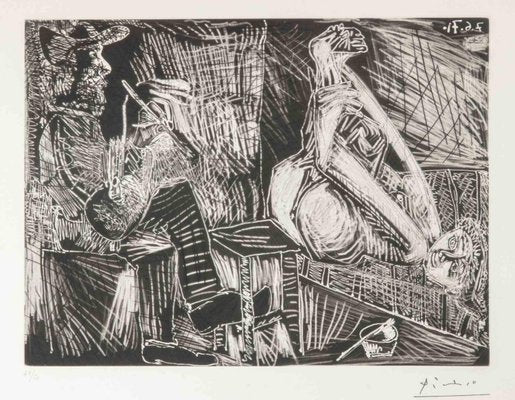 Pablo Picasso, The Painter and the Model, Etching, 1971-ZCI-2032679