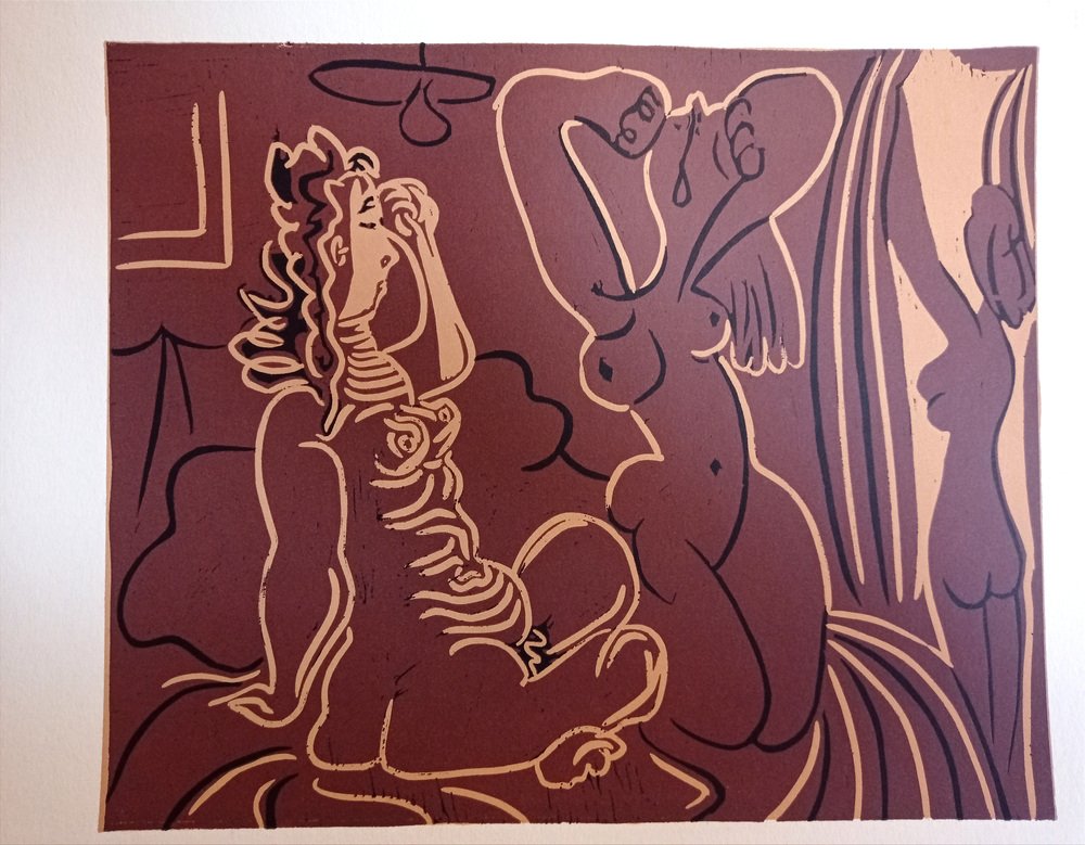 Pablo Picasso, Three Nudes, Original Linocut, 1962