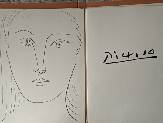 Pablo Picasso, Woman portrait, 1957, Lithograph-NRC-1782385