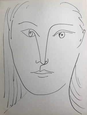 Pablo Picasso, Woman portrait, 1957, Lithograph-NRC-1782385