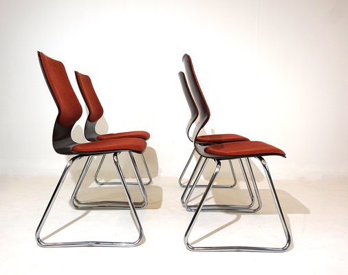 Pagholz Chairs by Elmar Flötto for Flötotto, 1970s, Set of 4-HUW-1736799