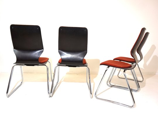 Pagholz Chairs by Elmar Flötto for Flötotto, 1970s, Set of 4-HUW-1736799