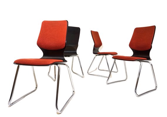 Pagholz Chairs by Elmar Flötto for Flötotto, 1970s, Set of 4-HUW-1736799