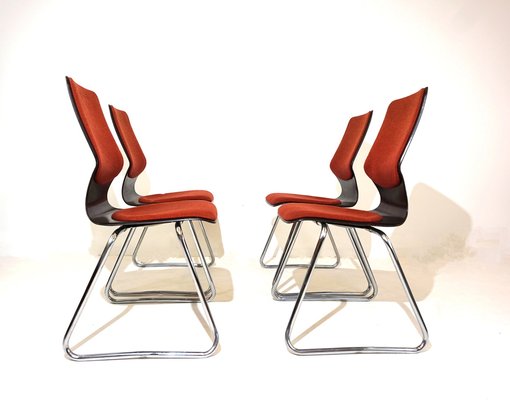 Pagholz Chairs by Elmar Flötto for Flötotto, 1970s, Set of 4-HUW-1736799