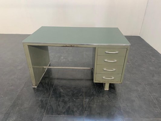 Painted Aluminium Desk with Laminate Top from Carlotti, 1950s-IJR-885039