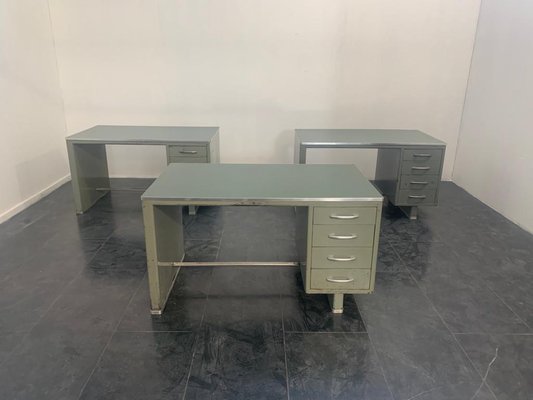 Painted Aluminium Desk with Laminate Top from Carlotti, 1950s-IJR-885039