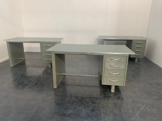 Painted Aluminium Desk with Laminate Top from Carlotti, 1950s-IJR-885028