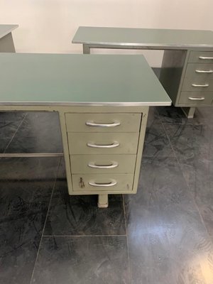 Painted Aluminium Desk with Laminate Top from Carlotti, 1950s-IJR-885028