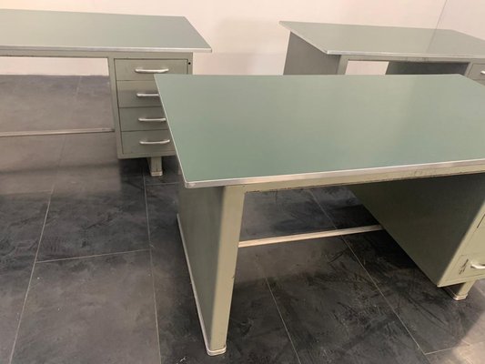 Painted Aluminium Desk with Laminate Top from Carlotti, 1950s-IJR-885028