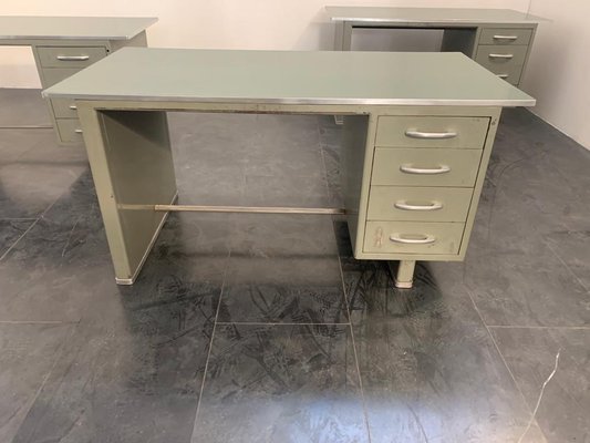 Painted Aluminium Desk with Laminate Top from Carlotti, 1950s-IJR-885028