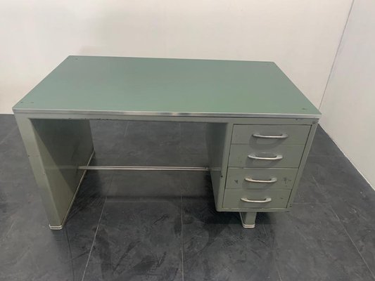 Painted Aluminium Desk with Laminate Top from Carlotti, 1950s-IJR-885039