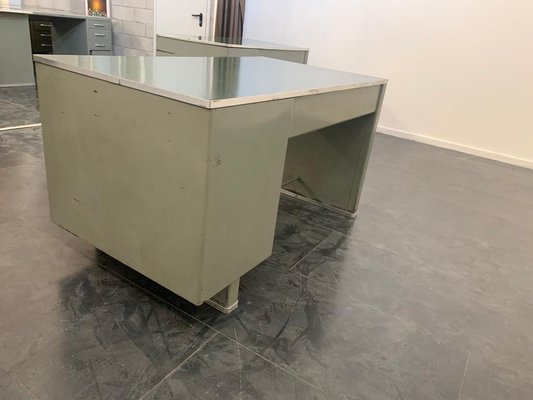 Painted Aluminium Desk with Laminate Top from Carlotti, 1950s-IJR-885039