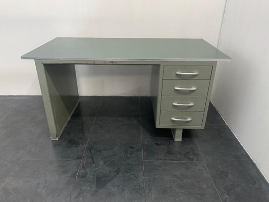 Painted Aluminium Desk with Laminate Top from Carlotti, 1950s-IJR-885028