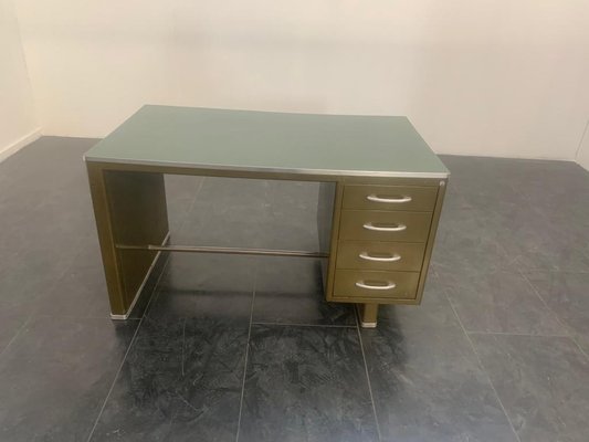 Painted Aluminium Desk with Laminate Top from Carlotti, 1950s-IJR-885046