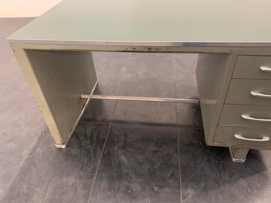 Painted Aluminium Desk with Laminate Top from Carlotti, 1950s-IJR-885039