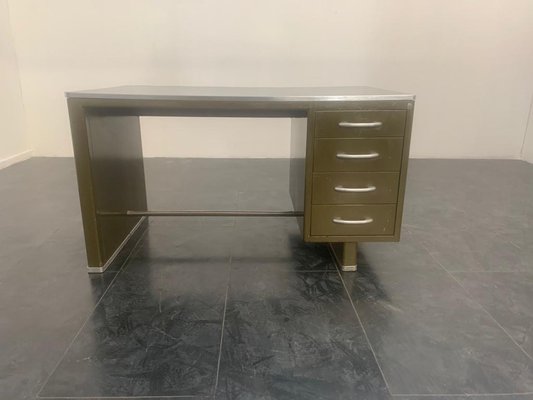 Painted Aluminium Desk with Laminate Top from Carlotti, 1950s-IJR-885046