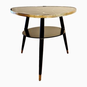 Painted Black Glass Tripod Coffee Table, 1950s-ES-1725095