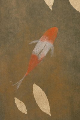 Painted Canvas with Koi Carp-CEJ-1702920