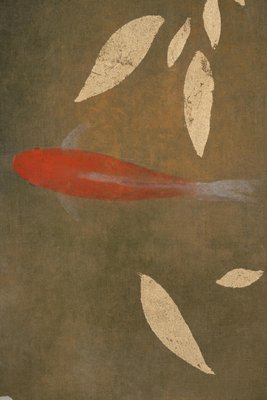 Painted Canvas with Koi Carp-CEJ-1702920