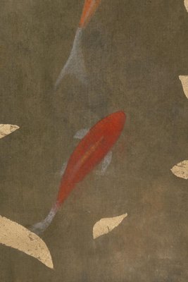 Painted Canvas with Koi Carp-CEJ-1702920