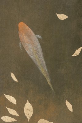 Painted Canvas with Koi Carp-CEJ-1702920