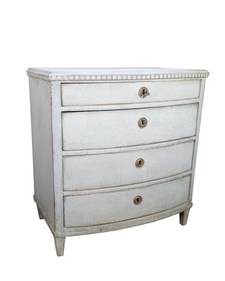 Painted Chest of Drawers in Greenish Color, 1790s-UY-2027296